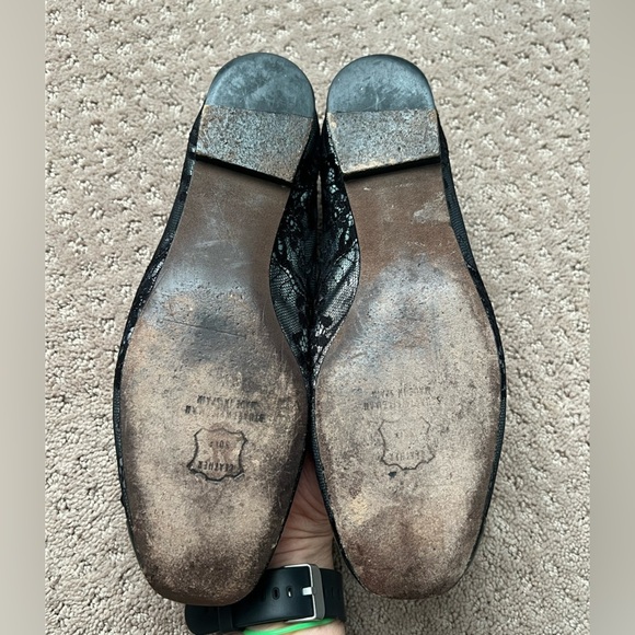STUART WEITZMAN Patent Leather &‎ Lace Ballet Flats - Picture 9 of 10